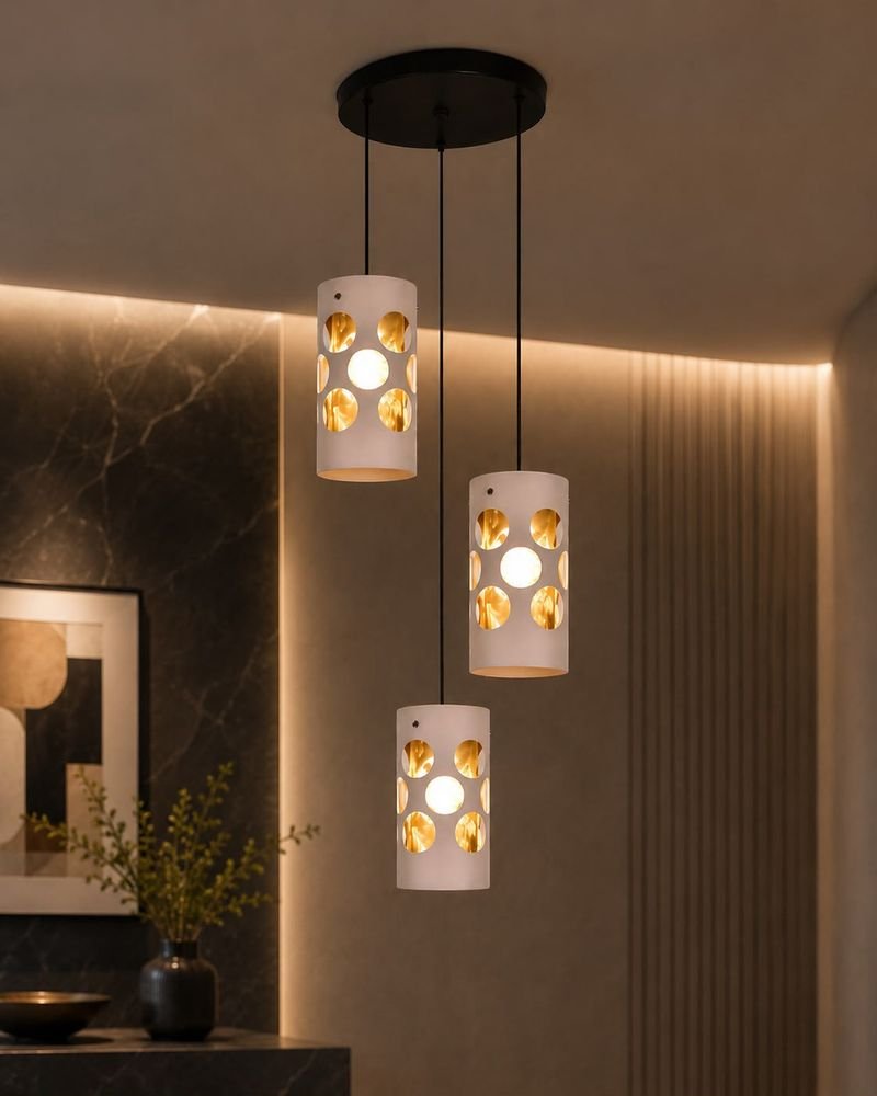 Three-light pendants